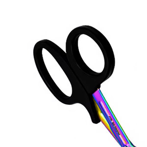 Ciseaux EMT 7,25 pouces, lames arc-en-ciel avec manche noir, acier inoxydable allemand, ciseaux utilitaires EMT, bandage de traumatisme, paramédical - Product Image 6