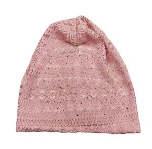 Elegante Gorro de Encaje Unisex Ajustable 100% Acrílico para Uso Casual en Rosa, Marrón, Negro y Beige 56-58CM - Product Image 3