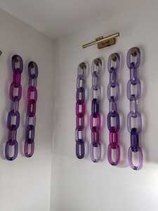 Chaînes en résine transparentes multicolores, grande taille, faites à la main, décoration intérieure, artisanat de mode en provenance d'Inde par Arif Handicrafts - Product Image 1