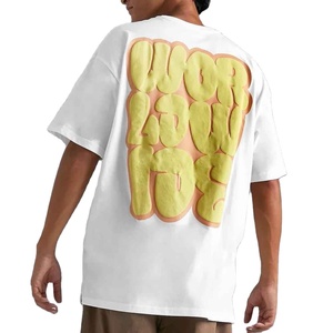 T-shirts de haute qualité avec impression en relief, MOQ faible, coton, sur mesure, vêtements de rue, t-shirts pour hommes avec impression en relief pour adultes - Product Image 5