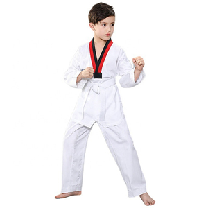 Venta Directa de Fábrica, Uniforme de Taekwondo Ligero y Transpirable de Color Blanco para Competiciones de Taekwondo - Product Image 6