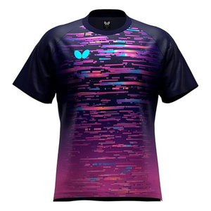 T-shirt de tennis de table Butterfly 47200 Kirial en nylon/coton, léger, séchage rapide, design sportif, directement du Japon - Product Image 1
