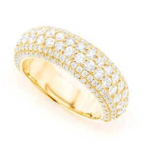 Joyería estilo hip-hop en oro de 14 quilates de alta calidad, anillo de varias filas con moissanita de corte brillante redondo, joyería de alta gama con certificación GRA. - Product Image 4