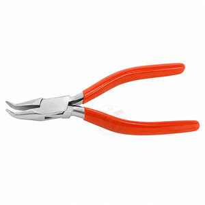 Pince à bec courbé de haute qualité en acier inoxydable pour soudure de bijoux permanents, outils de fabrication de bijoux personnalisables - Product Image 6
