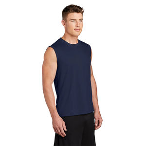 Pro Grade <b>Navy</b> Blue Muscle Tank for Men Lightweight Breathable Tank <b>Top</b> For Mens Best Workout Shirt for Gym Sports & Outdoor Use - Product Image 6