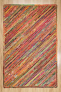Tapis en jute tressé à la main, vente en gros, taille personnalisée, tissu naturel recyclé, décoration pour salon, chambre à coucher, maison - Product Image 4