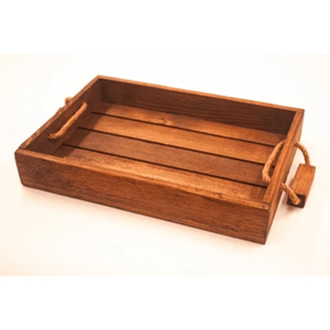 Bandejas Rectangulares de Madera de Mango al por Mayor, Hechas a Mano, con Borde Natural Rústico, Plato Decorativo para el Hogar, Hotel, Restaurante - Product Image 5