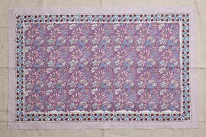 Mantel Rectangular de Lino y Algodón con Estampado Floral, Lavable, para Uso Doméstico, Duradero, Hecho a Mano, Ligero, con Logotipo Personalizado, Estilo Rajasthan - Product Image 6