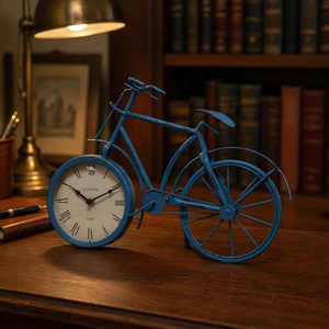 Iron Wire Metal Bicycle Table Clock - Product Image 1