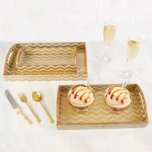 Assiettes décoratives modernes en bois de manguier, imprimées émail floral, faites à la main, pour servir des chips et du dip, vaisselle de cuisine, plateau à fruits - Product Image 3