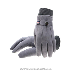 Gants d'hiver tactiles en cuir marron respirants et écologiques, longueur poignet, chauds, pour activités de plein air, voyage, usage quotidien, sport et loisirs - Product Image 2