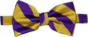 Noeud papillon formel pour homme en polyester, couleur unie violet et or, pré-noué et réglable, pour mariages, événements, cadeaux, décoration - Product Image 5