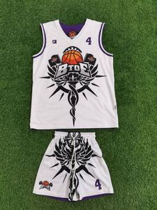 Ensemble de maillots de basket respirants personnalisés, uniforme d'équipe, transfert thermique, 100% polyester, coupe courte, OEM ODM, vente en gros, haute qualité - Product Image 2