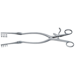 เครื่องมือถ่างเนื้อ Beckman Retractor 12 1/2 แบบปลายทู่ 4*4 แฉก 5/8 * 1 1/8 ผลิตจากเหล็กกล้าผ่าตัดเยอรมันคุณภาพสูง เหมาะสำหรับการใช้งานในสัตวแพทย์ - Product Image 5