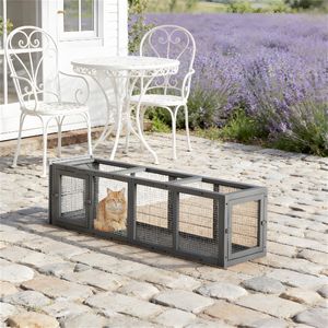 Tunnel e Recinto Grigio per Gatti da Esterno, per Piccoli Animali, Gabbia e Cuccia per Animali Domestici - Product Image 1