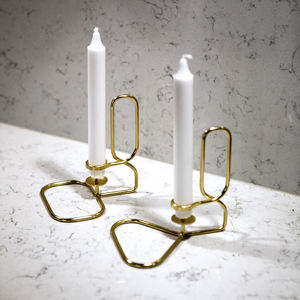 Candélabre en fil métallique pour bougies, taille, forme et couleur personnalisées, décoration de Noël faite à la main, durable, décoration intérieure - Product Image 1