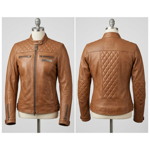 2024 Latest Design Men's <b>Stand</b> Collar Winter Leather Motorcycle Jacket High Quality Full Sleeves Waterproof Brand New OEM ODM - Product Image 1