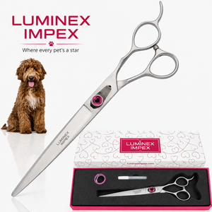 Ciseaux de toilettage professionnels en acier inoxydable pour animaux, coupe de poils durable, conception pour droitiers avec une coupe facile et fluide - Product Image 4