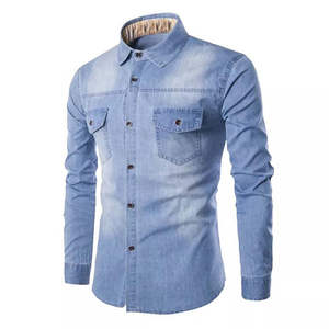 Denim <b>Jeans</b> Shirt Long Sleeve Button Front Casual Fit for Daily Wear <b>Work</b> Travel Street Style and Layered Outfit Use - Product Image 5