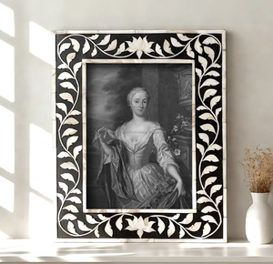 Cadre photo en bois de haute qualité, artisanal, avec incrustations de os, pour la décoration - Product Image 3