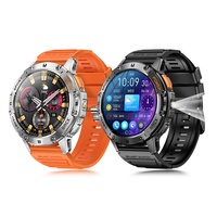 K65 1,43 "Pantalla AMOLED 466*466 BT Llamadas Múltiples modos deportivos 530mAh Batería grande FitCloudPro APP Reloj inteligente con linterna