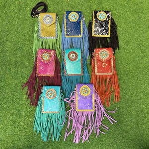 Bolsos Cruzados de Piel Auténtica con Flecos 2025, Bolsos Mini de Piel Vacuna Multifuncionales para Mujer, Bolsos para Teléfono Móvil - Product Image 5