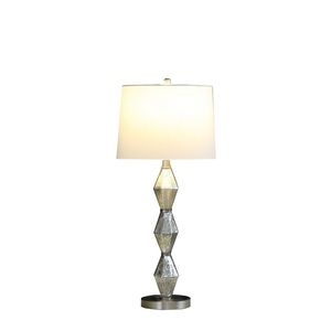 29.5\" Emil Moderne Geometric Glass Brushed <b>Silver</b> Table <b>Lamp</b> - Product Image 4