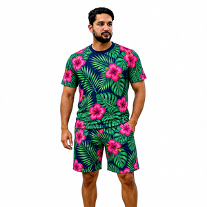 Ensemble chemise et short d'été personnalisé pour marque privée – Vêtements décontractés sur mesure pour la vente en gros et au détail aux magasins de vêtements et la vente en ligne - Product Image 1
