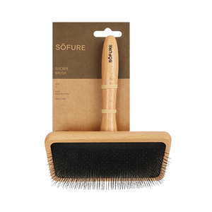 Ultimo Arrivo in Stock: Spazzola Sofure Slicker L in Legno di Faggio di Alta Qualità per la Cura Quotidiana di Cani e Gatti - Product Image 1