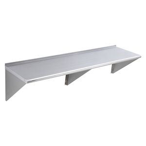 Supporti per Mensole Flottanti in Acciaio Inox 18x72" Commerciali, Capacità di Carico 500 Libbre, Montaggio a Parete, Resistenti - Product Image 1