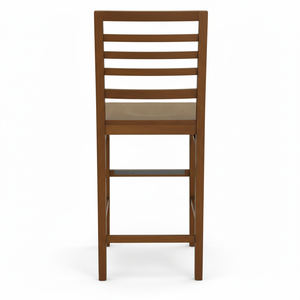 Chaise de bar contemporaine en bois massif durable avec dossier à lattes réglable, dossier confortable pour une utilisation au comptoir de cuisine ou à la salle à manger - Product Image 3