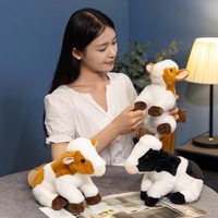 Vache Kawaii de haute qualité, jouet en peluche doux unisexe doublure en maille PP coton rembourré cadeau d'anniversaire anti-stress unisexe
