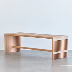 Walnut Wood Minimalist Slatted <b>Planter</b> Bench | Handcrafted <b>Rectangle</b> 120x35x45 cm Wholesale India - Product Image 1