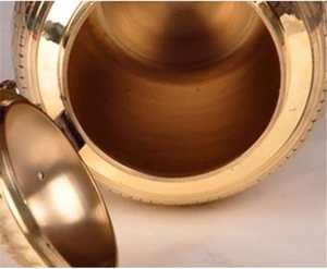 Tetera de Latón Hecha a Mano, Estilo Vintage de Medio Oriente, con Tapa, Decorativa, para Servir en el Hogar, Cocina o Mesa de Comedor - Product Image 5