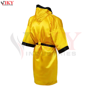 Batas de Boxeo de Primera Calidad en Amarillo y Negro para Adultos, Batas de Lucha MMA Unisex para Grappling, Venta al Por Mayor - Product Image 3