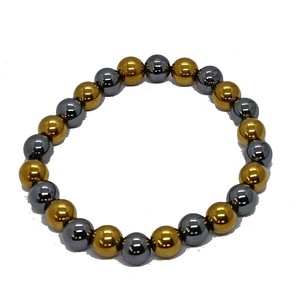 High quality Pyrite Hematite Crystal Gemstone <b>Bead</b> <b>Bracelet</b> Fashion Charm Jewelry for <b>Men</b> Women for Energy Meditation Gift - Product Image 2