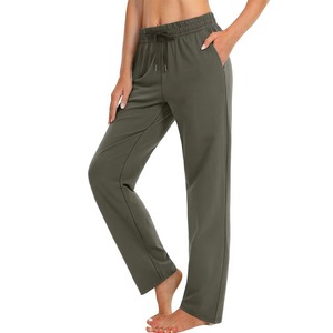 Hot Selling <b>Black</b> Zip up <b>Trouser</b> <b>Straight</b> <b>Leg</b> Sweatpants Women's Wide <b>Trousers</b> Plus Size Women's Pants & Breathable <b>Trousers</b> - Product Image 3