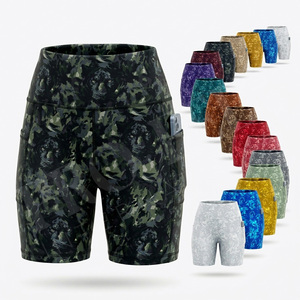 Compression Customized Premium Quality Gym Shorts Camouflage Printed <b>Workout</b> Running Yoga Fitness <b>with</b> <b>Pocket</b> Stretch Shorts - Product Image 1