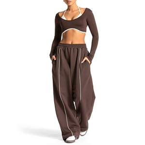 <b>Women</b> Oversized Track Pants Streetwear Wide Leg Loose <b>Baggy</b> Trousers High Waist Athleisure Casual <b>Jogger</b> Pants - Product Image 2