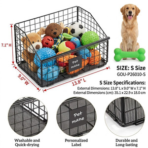Modern Metal <b>Rectangle</b> Dog Toys <b>Storage</b> <b>Basket</b> - Product Image 6
