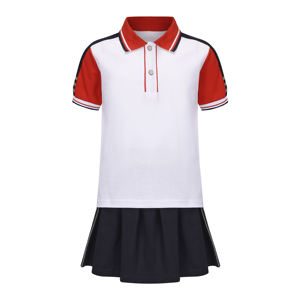 Uniforme scolaire personnalisé OEM avec logo pour les petites filles de la maternelle, jupe écossaise verte - Product Image 3
