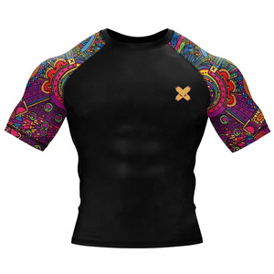Camiseta Deportiva de Manga Larga para Hombre con Estampado Colorido, Transpirable, Anti-UV, de Secado Rápido, Spandex/Nylon, Ropa Deportiva para Adultos - Product Image 1