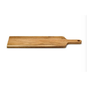 Tabla de cortar de madera de teca de acacia natural premium con mango, bandeja de corte y servir de madera duradera hecha a mano para cocina - Product Image 6