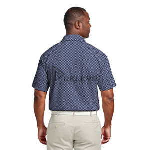 Camisa de Golf para Hombre, de Manga Corta, Asimétrica, con Logotipo Frontal, Informal, de Lona 100% Algodón, Transpirable y Antiarrugas - Product Image 6