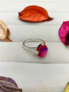 Unique Rainbow Quartz Fire <b>Ring</b> Elegant <b>Crystal</b> Gemstone Jewelry Fashion Statement Gift for Women Girls Colorful Engagement <b>Ring</b> - Product Image 5