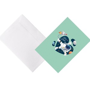 Tarjetas de felicitación 3D con diseño de astronauta, tarjeta con estampado de dibujos animados en 3D con sobre, 12,7x17,8 cm, tarjeta de felicitación para el día de San Valentín, tarjeta emergente 3D - Product Image 4