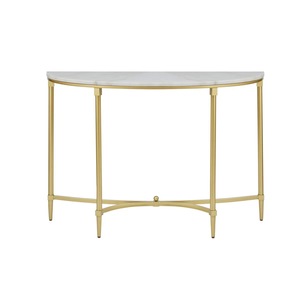 Mesa de Consola de Acero Inoxidable con Patas Artísticas, Estilo Contemporáneo, Ecológica y Duradera, Decoración para Sala de Estar, Pasillo o Vestíbulo - Product Image 2