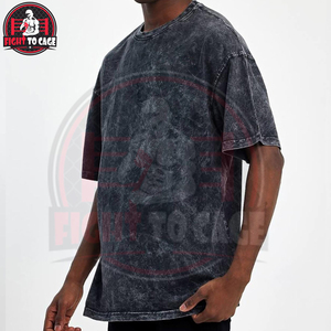 T-shirts décontractés pour hommes, à manches courtes, en tissu respirant et confortable, style délavé, pour usage quotidien, vente en gros, prix abordable - Product Image 2