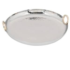 Home Office Use Aluminium Metal and Marble Gold Plated Tray <b>Elephant</b> Designer Handle Serving Tea & Coffee Serving Tray - Product Image 4