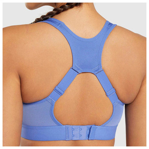 Womens <b>Blue</b> Mesh Panels Sports <b>Bra</b> Yoga Running Fitness Workout Cropped Top Breathable Active wear Training Exercise Wear - Product Image 5